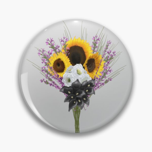 Item preview, subtle non binary pride flowers designed and sold by LittleFinds.