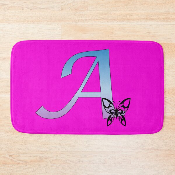 Item preview, Butterfly Silhouette on Monogram Letter A Gradient Blue Purple designed and sold by AliCatOriginals.