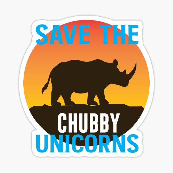 Save the Chubby Unicorns Sticker