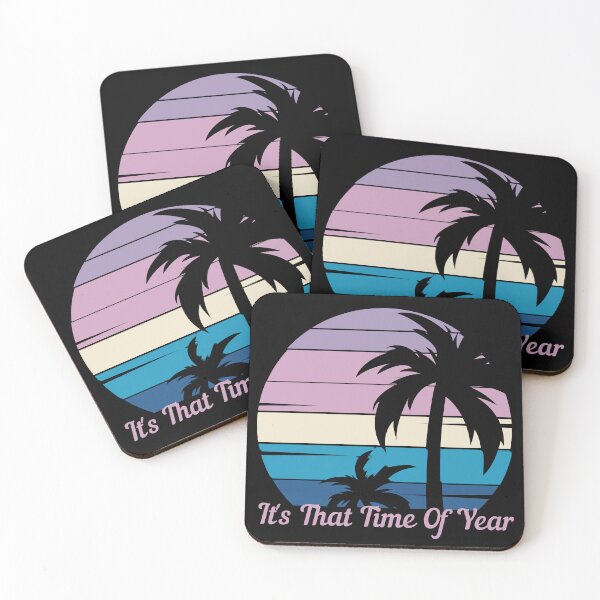 Item preview, It's That Time Of Year - Beach Vibes, Vintage Tropical Sunset designed and sold by Sun Sand & Sea Art.