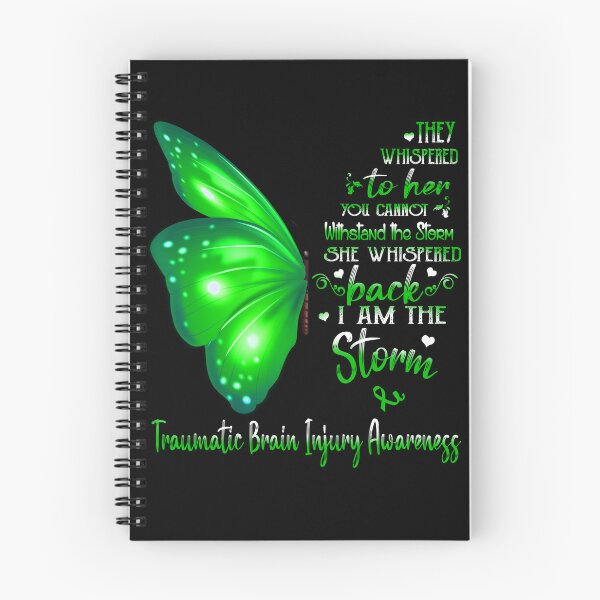 Item preview, She Whispered Back I Am The Storm Traumatic Brain Injury Awareness Butterfly designed and sold by frechettee.