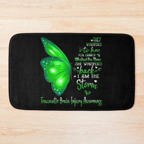 Item preview, She Whispered Back I Am The Storm Traumatic Brain Injury Awareness Butterfly designed and sold by frechettee.