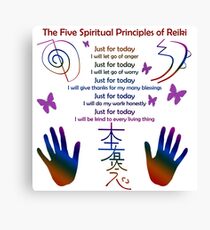 The 5 Principles of Reiki Canvas Print