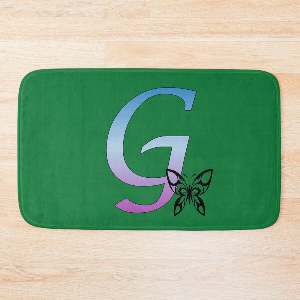 Item preview, Butterfly Silhouette on Monogram Letter G Gradient Blue Purple designed and sold by AliCatOriginals.