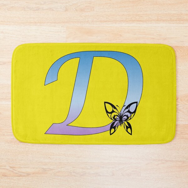 Item preview, Butterfly Silhouette on Monogram Letter D Gradient Blue Purple designed and sold by AliCatOriginals.