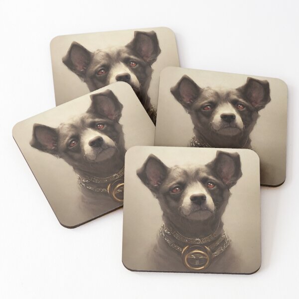 Item preview, A portrait of a fantasy hero dog designed and sold by ArchiesGallery.