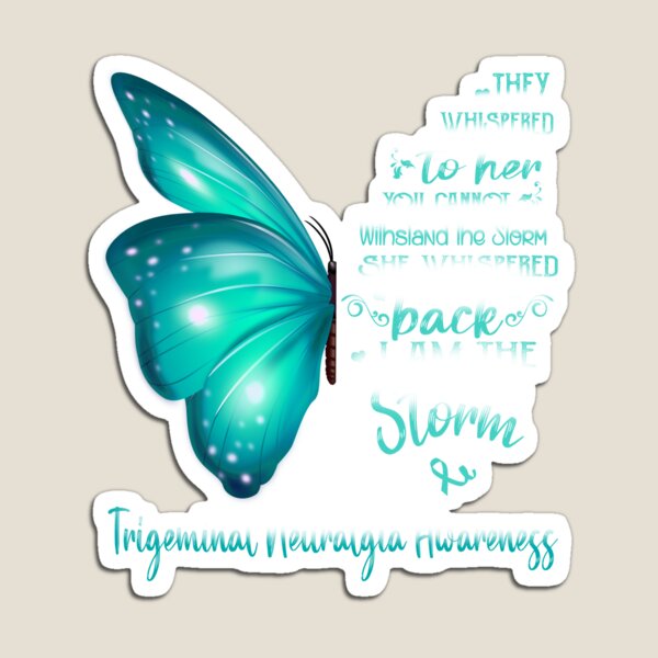 Aperçu de l'œuvre Elle a murmuré en retour Je suis la tempête Névralgie du trijumeau Sensibilisation Papillon créée et vendue par frechettee.
