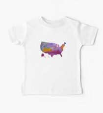 United States Silhouette Baby Tee