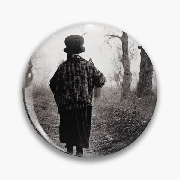Item preview, Vintage creepy photo of person in the countryside A.I. generated designed and sold by JinxedMonster.