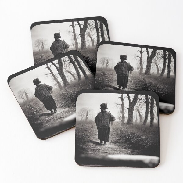 Item preview, Vintage creepy photo of person in the countryside A.I. generated designed and sold by JinxedMonster.