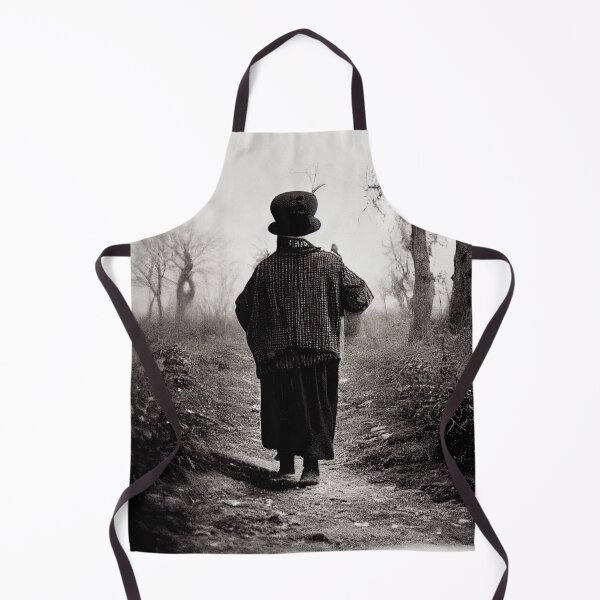 Item preview, Vintage creepy photo of person in the countryside A.I. generated designed and sold by JinxedMonster.