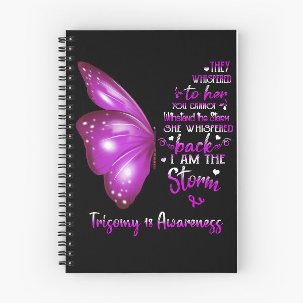 Item preview, She Whispered Back I Am The Storm Trisomy 18 Awareness Butterfly designed and sold by frechettee.