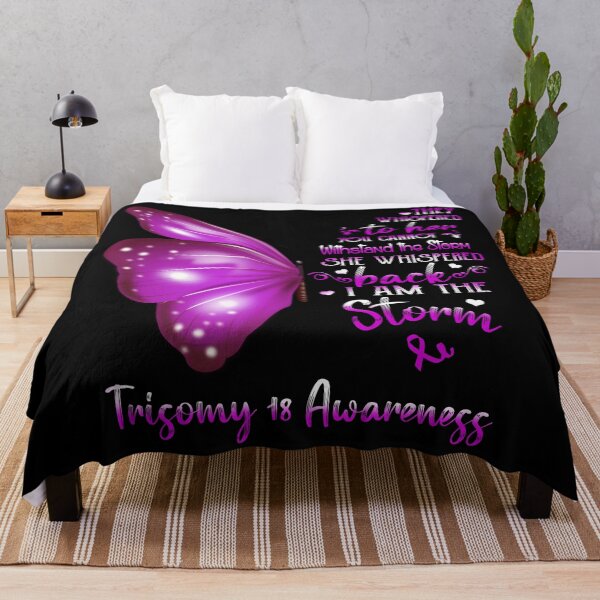 Item preview, She Whispered Back I Am The Storm Trisomy 18 Awareness Butterfly designed and sold by frechettee.