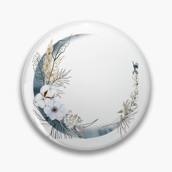 Item preview, blue floral moon  designed and sold by ciarameadows.