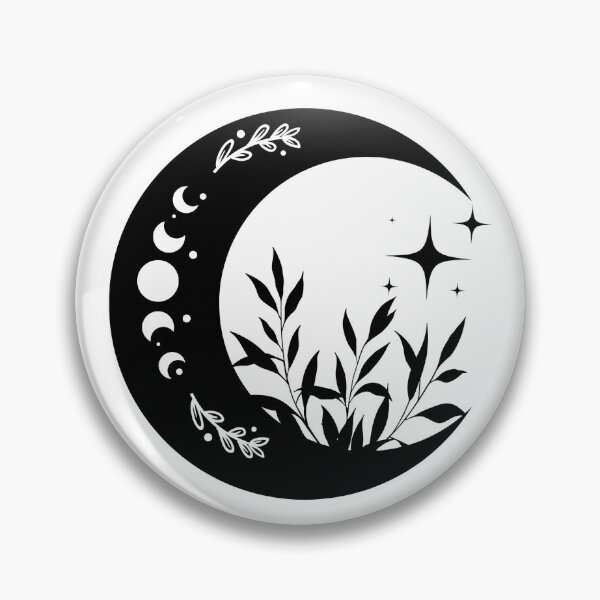 Item preview, Black and White Moon Floral Design designed and sold by DesignByAvery.