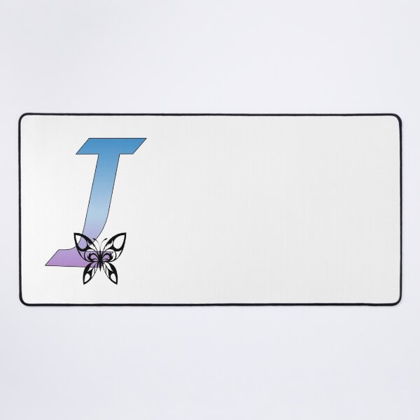 Item preview, Butterfly Silhouette on Monogram Letter I Gradient Blue Purple designed and sold by AliCatOriginals.