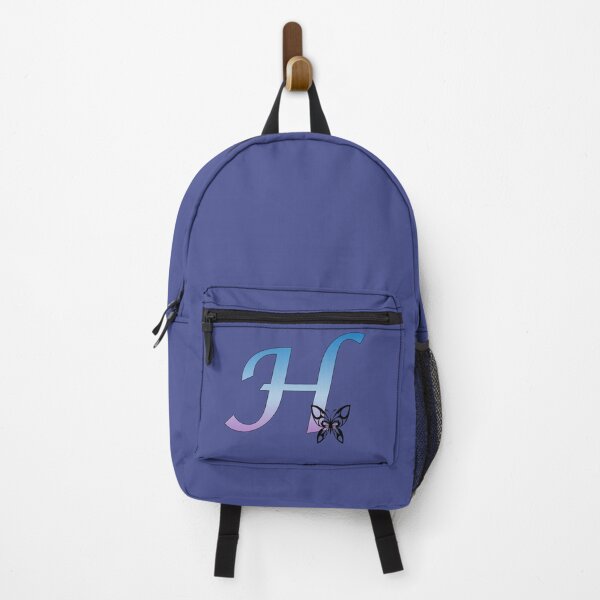 Item preview, Butterfly Silhouette on Monogram Letter H Gradient Blue Purple designed and sold by AliCatOriginals.