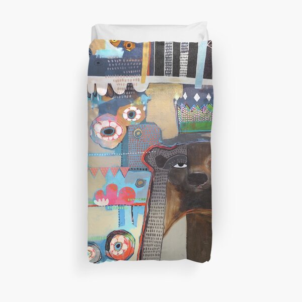 Bear in the Garden Duvet Cover