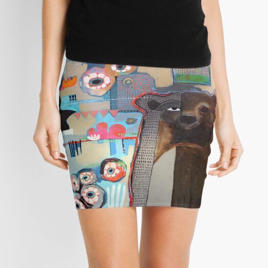 Bear in the Garden Mini Skirt