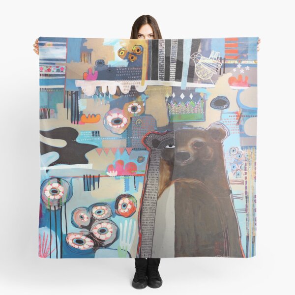 Bear in the Garden Scarf