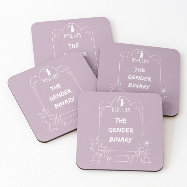 Item preview, Here Lies The Gender Binary Tombstone designed and sold by MidnightQueer.