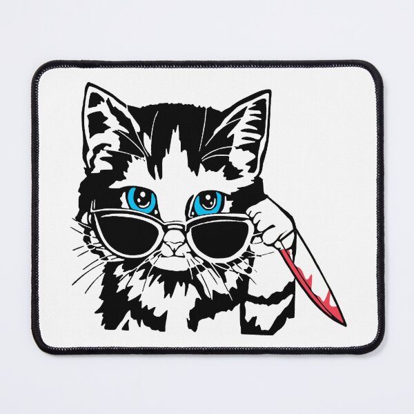 Item preview, cool cat with knife designed and sold by rezkiterus77.