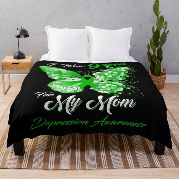 Item preview, I Wear Green For My Mom Depression Awareness Butterfly Ribbon Gifts designed and sold by Adropine.