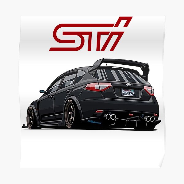 "Subaru WRX Impreza STI hatchback" Poster for Sale by ajinkya1308 Redbubble