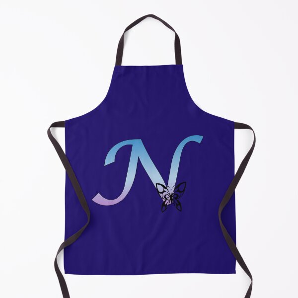 Item preview, Butterfly Silhouette on Monogram Letter N Gradient Blue Purple designed and sold by AliCatOriginals.