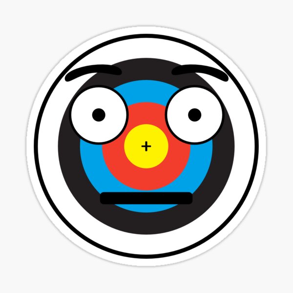 "Stunned Archery Target Emoji" Sticker for Sale by bashout Redbubble