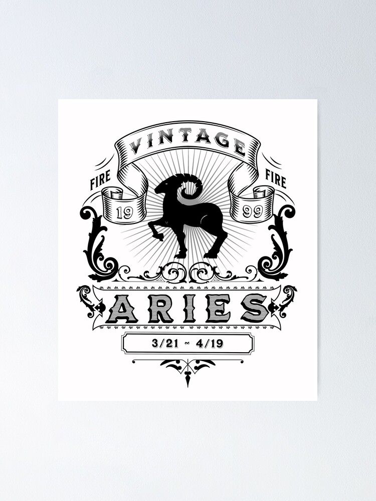 The Zodiac Sign of Aries Black and White 1999