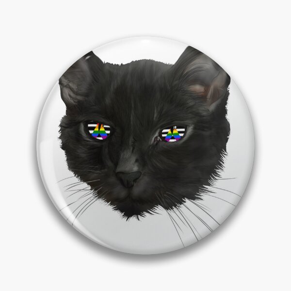 Item preview, Straight Ally Pride Black Cat designed and sold by mgietzen.