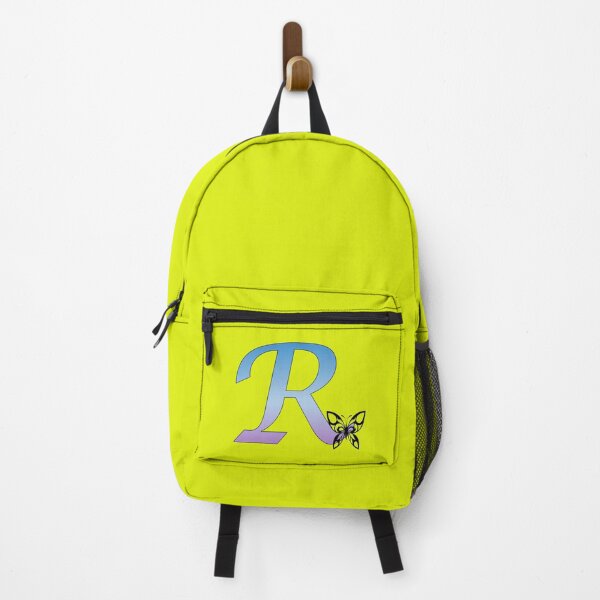 Item preview, Butterfly Silhouette on Monogram Letter R Gradient Blue Purple designed and sold by AliCatOriginals.