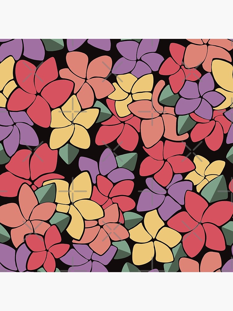 Thumbnail 3 of 3, Throw Pillow, Artsy Tropical Flowers Pattern designed and sold by DeafAngel1080.