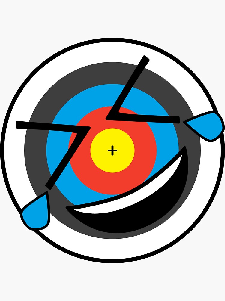 "Crying Laughter Archery Target Emoji" Sticker for Sale by bashout