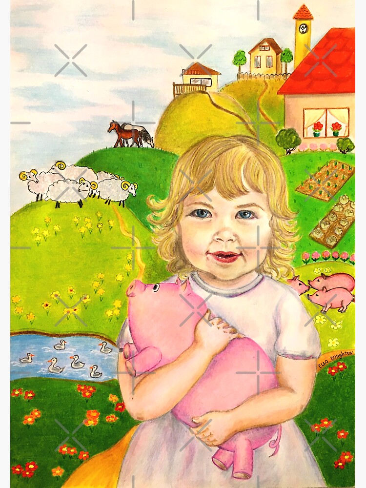Girl with piggy by EllaBoughton
