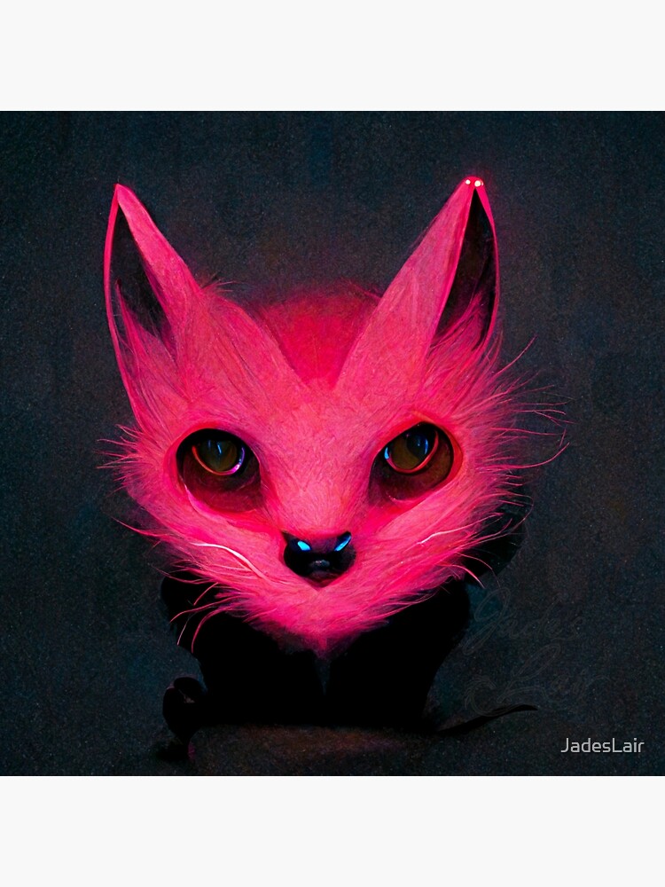 "Neon Pink Cat" Poster for Sale by JadesLair Redbubble