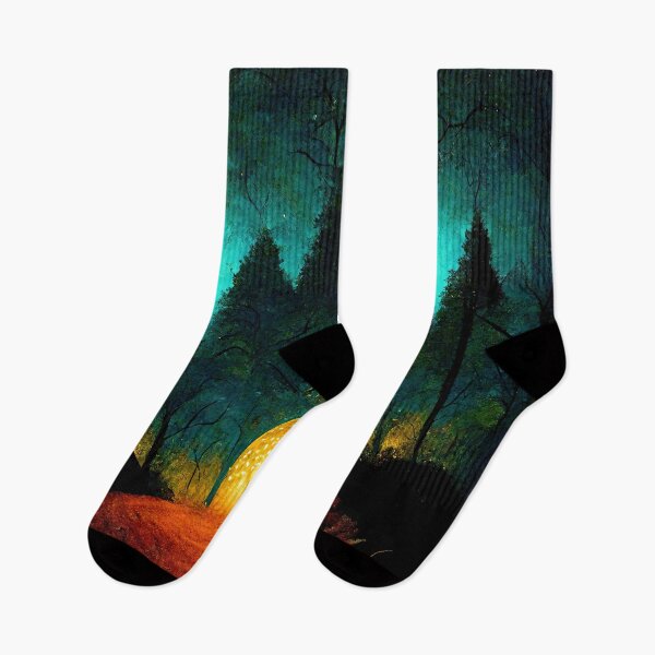 Item preview, Glowing whimsical Dinosaur in a dark forest   designed and sold by Mezma.