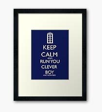 run you clever boy Framed Print