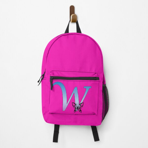 Item preview, Butterfly Silhouette on Monogram Letter W Gradient Blue Purple designed and sold by AliCatOriginals.