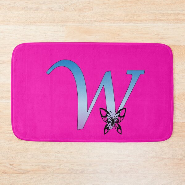 Item preview, Butterfly Silhouette on Monogram Letter W Gradient Blue Purple designed and sold by AliCatOriginals.
