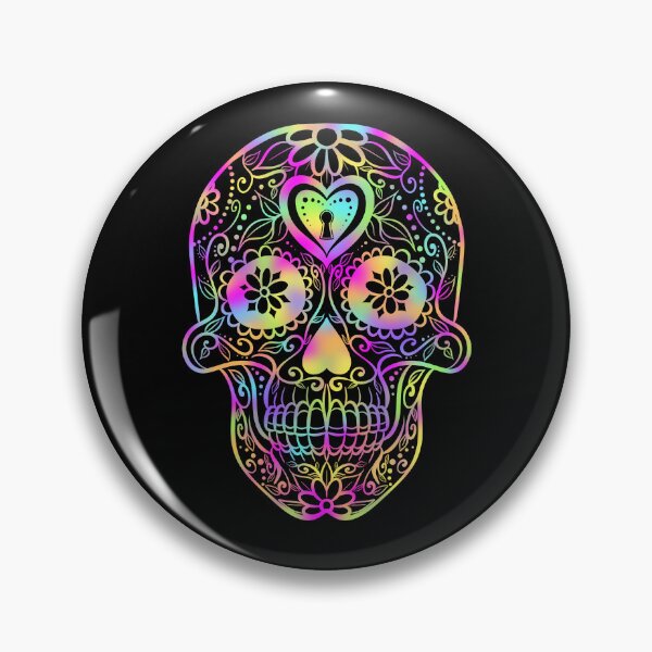 Item preview, Calavera de azúcar arcoiris designed and sold by Nukabelle.