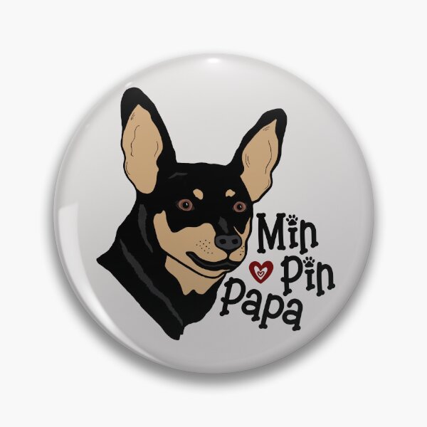 Item preview, Min Pin Papa Digital Drawing designed and sold by ColorAndVerse.