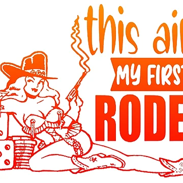Artwork thumbnail, CowGirl; Not First Rodeo; by StickerApe