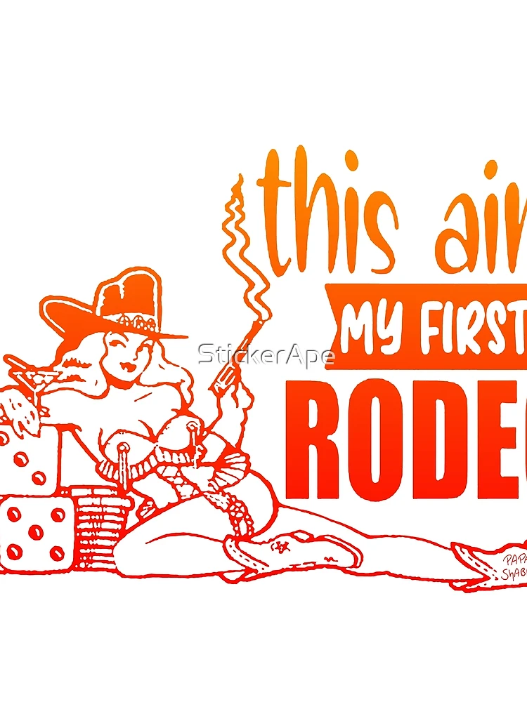 Thumbnail 3 of 3, Scarf, CowGirl; Not First Rodeo; designed and sold by StickerApe.