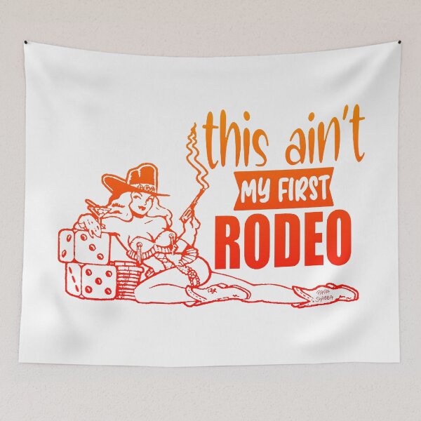 Item preview, CowGirl; Not First Rodeo; designed and sold by StickerApe.