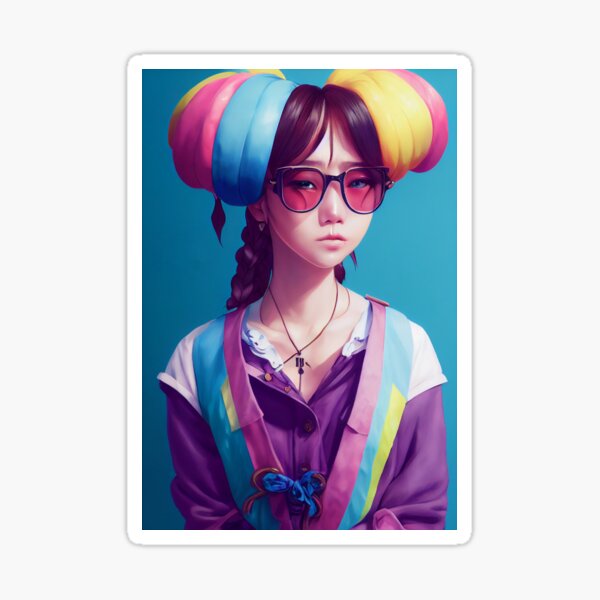 Vista previa del artículo con la obra «chica estilo harajuku», diseñado y vendido por sixblackroses.