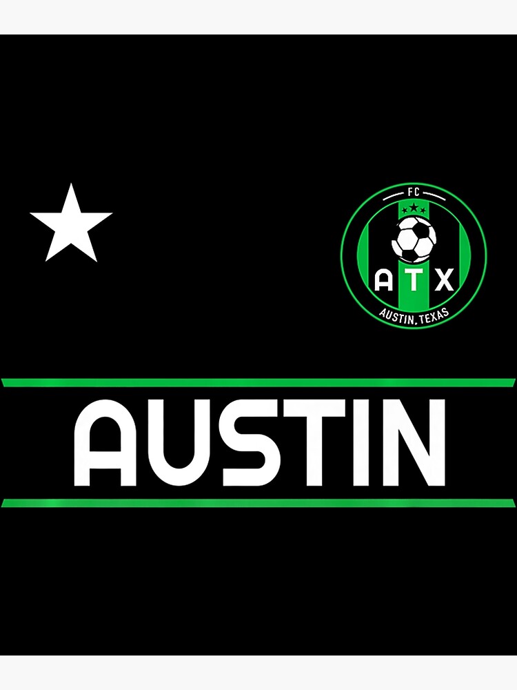 "Austin Soccer Team Jersey Mini ATX Badge Premium" Poster for Sale by fickleopportuni Redbubble