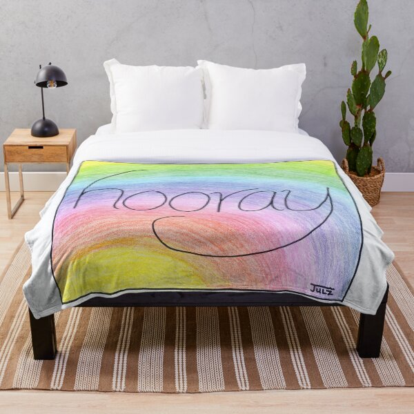 Aperçu de l'œuvre Hourra au crayon de couleur arc-en-ciel créée et vendue par JulzArtDesigns.