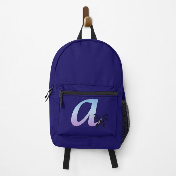 Item preview, Butterfly Silhouette on Monogram Lower Case a Gradient Blue Purple designed and sold by AliCatOriginals.